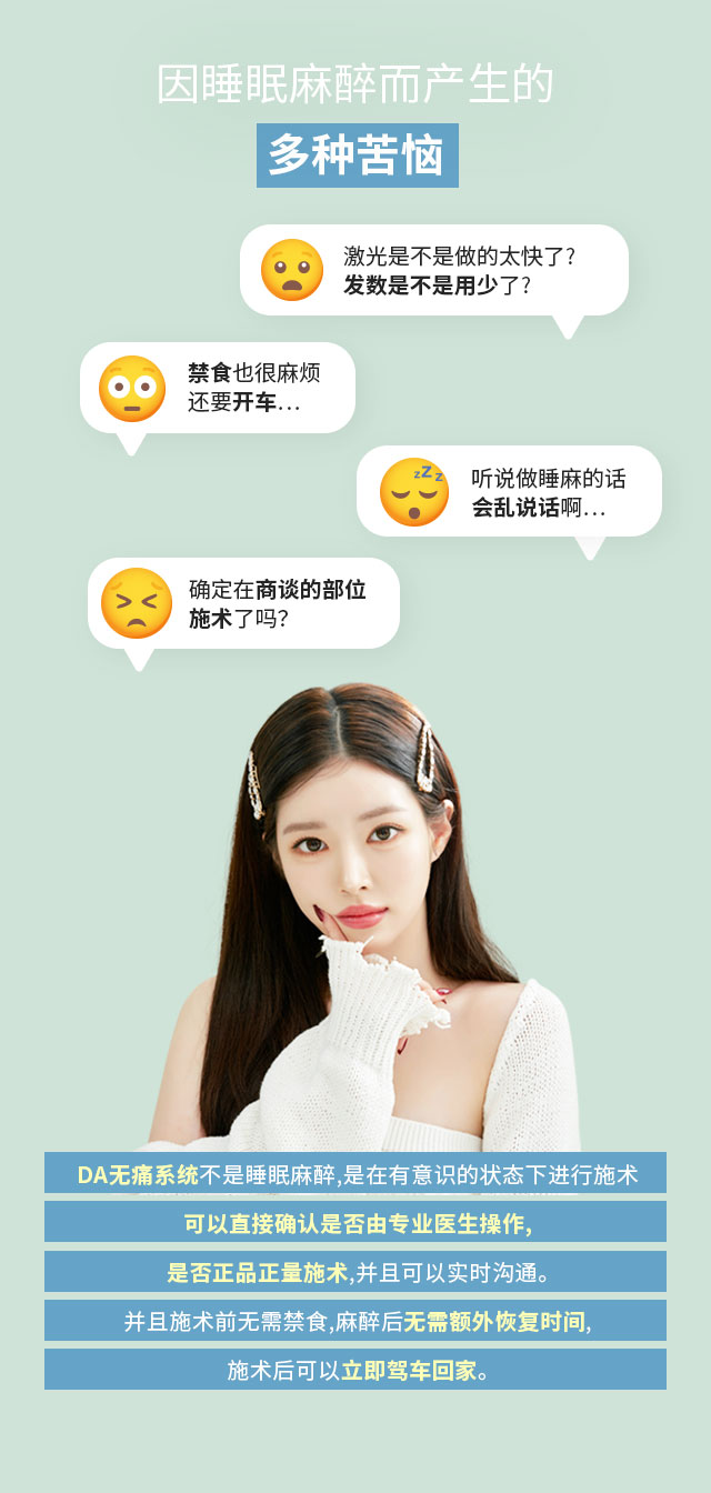 因睡眠麻醉而产生的多种苦恼